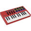Picture of M-WAVE 25 Key USB MIDI Keyboard Controller With 8 Backlit Drum Pads, Bluetooth Semi Weighted Professional dynamic keybed 8 Knobs and Music Production,Software Included (Red)