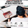 Picture of M-WAVE 25 Key USB MIDI Keyboard Controller With 8 Backlit Drum Pads, Bluetooth Semi Weighted Professional dynamic keybed 8 Knobs and Music Production,Software Included (Red)