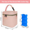 Picture of Mancro Breastmilk Cooler Bag Fits 6 Baby Bottles Up to 9 Ounce, Insulated Baby Bottle Bag Comes with ice Pack and Shoulder Strap, Baby Bottle Cooler Bag for Daycare Nursing, Pink