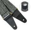 Picture of Nefelibata Guitar Strap, Soft Cashmere-containing Fabric Full Grain Leather End Guitar Straps for Bass, Electric and Acoustic Guitars, Come with Free Button, Locks and Guitar Picks
