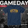 Picture of Campus Colors NCAA Adult Gameday Cotton T-Shirt - Premium Quality - Semi-Fitted Style - Officially Licensed Product (UCSB Gauchos - Navy, Small)