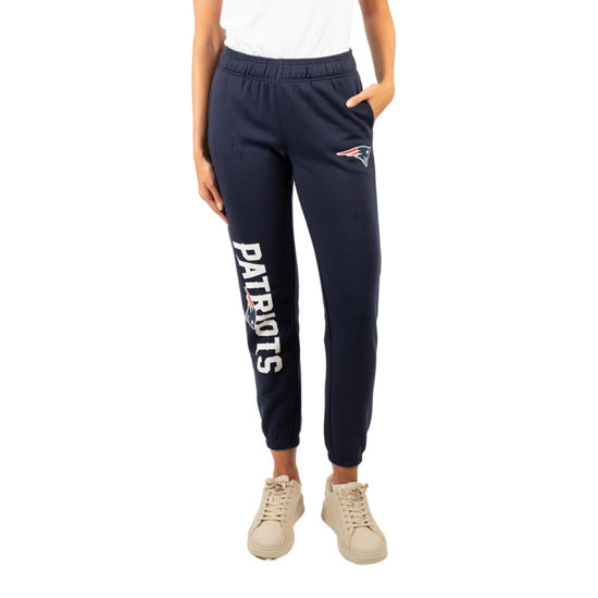 Picture of Ultra Game NFL Women's Super Soft Fleece Jogger Sweatpants, Team Color Updated, New England Patriots, Large