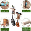Picture of Keebofly Guitar Wall Mount,2 Pack Guitar Wall Hangers Holder Guitar Hangers Shelf with Pick Holder Wood Guitar Rack for Acoustic or Electric Guitar,Ukulele,Bass,Mandolin Brown,[Patented]