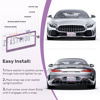 Picture of QUANQIUFEI 2 Pack Bling License Plate Frames, Sparkly Rhinestone Diamond Car License Plate Cover for Women, Stainless Steel Car Accessories with Glitter Crystal Caps (Tanzanite)