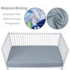 Picture of GUNTAIL Baby Crib Sheets for Boys Girls, 2 Pack Fitted Crib Sheet for Standard Crib and Toddler Mattress, Soft Microfiber Baby Sheet 52x28x8in. (Cobblestone & Dark Gray)