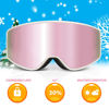 Picture of EXP VISION Kids Ski/Snowboard Goggles, Child Snow Goggles Over Glasses for Boys Girls Toddler Age 4-14 (Kids Ski Goggles-Cherry Pink)