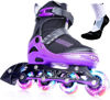 Picture of PAPAISON Adjustable Inline Skates for Kids and Adults with Full Light Up Wheels, Outdoor Roller Skates for Girls and Boys, Men and Women