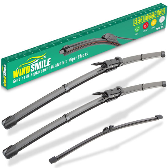 Picture of 28" 28" 11" Windshield Wiper Blades Replacement for Ford Escape 2013 2014 2015 2016 2017 2018 2019 Premium All Weather Front Rear Wipers Set - OEM Quality (Pack of 3)