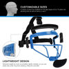 Picture of Dinictis Softball Face Mask, Lightweight, Comfortable, with Wide Field Vision, Durable and Safe Face Guards, Premium Protective Softball Fielder's Mask-Blue-Youth(M)