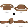 Picture of VOROLO Fanny Pack Crossbody Bag For Women And Men Belt Bag Gift For Women Bum Bag with Adjustable Strap for Sports Off White+Brown