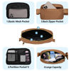Picture of VOROLO Fanny Pack Crossbody Bag For Women And Men Belt Bag Gift For Women Bum Bag with Adjustable Strap for Sports Off White+Brown