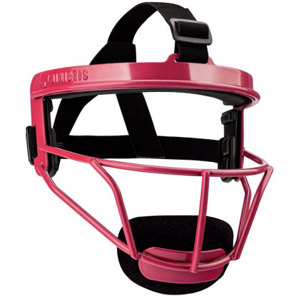 Picture of Dinictis Softball Face Mask, Lightweight, Comfortable, with Wide Field Vision, Durable and Safe Face Guards, Premium Protective Softball Fielder's Mask-Red-Youth(M)