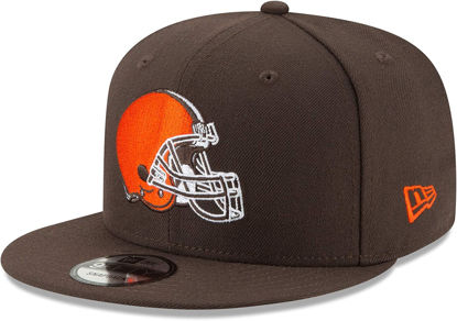 Picture of New Era NFL 9FIFTY Adjustable Snapback Hat Cap One Size Fits All (Cleveland Browns Brown)