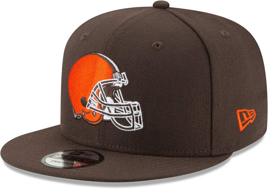 Picture of New Era NFL 9FIFTY Adjustable Snapback Hat Cap One Size Fits All (Cleveland Browns Brown)