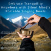 Picture of Tibetan Singing Bowl Set - Easy to Play - Creates Beautiful Sound for Holistic Healing, Stress Relief, Meditation & Relaxation - Traditional Plain - with Black Pillow