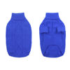 Picture of Queenmore Small Dog Pullover Sweater, Cold Weather Cable Knitwear, Classic Turtleneck Thick Warm Clothes for Chihuahua, Bulldog, Dachshund, Pug (Royal Blue, Small)