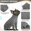 Picture of Queenmore Small Dog Pullover Sweater, Cold Weather Cable Knitwear, Classic Turtleneck Thick Warm Clothes for Chihuahua, Bulldog, Dachshund, Pug (Slate Grey, Small)