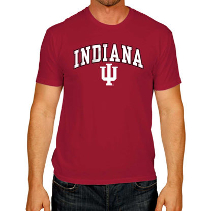 Picture of Campus Colors NCAA Adult Gameday Cotton T-Shirt - Premium Quality - Semi-Fitted Style - Officially Licensed Product (Indiana Hoosiers - Cardinal, X-Large)