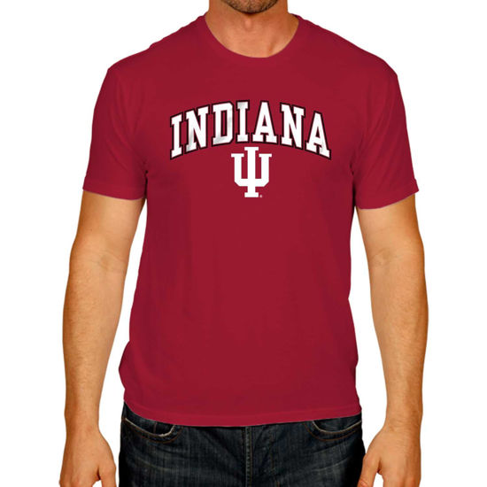 Picture of Campus Colors NCAA Adult Gameday Cotton T-Shirt - Premium Quality - Semi-Fitted Style - Officially Licensed Product (Indiana Hoosiers - Cardinal, X-Large)