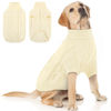 Picture of Queenmore Dog Sweater Large Size,Warm Dog Sweaters for Large Dogs,Chunky Knitted Dog Sweater for Extra Large Dogs Boy Girl, Big Doggie Turtleneck Winter Outfit (White,2XL)