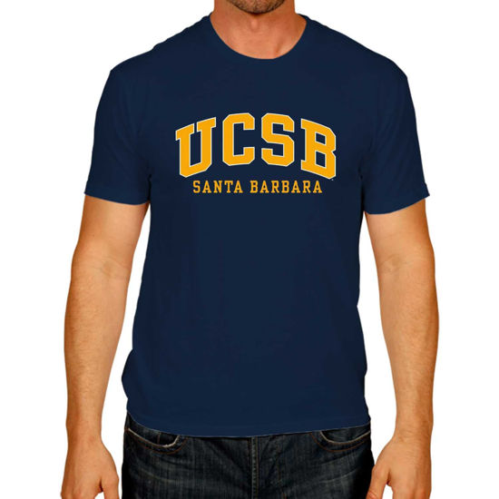 Picture of Campus Colors NCAA Adult Gameday Cotton T-Shirt - Premium Quality - Semi-Fitted Style - Officially Licensed Product (UCSB Gauchos - Navy, XX-Large)