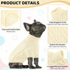 Picture of Queenmore Small Dog Pullover Sweater, Cold Weather Cable Knitwear, Classic Turtleneck Thick Warm Clothes for Chihuahua, Bulldog, Dachshund, Pug (White, Small)