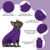 Picture of Queenmore Small Dog Pullover Sweater, Cold Weather Cable Knitwear, Classic Turtleneck Thick Warm Clothes for Chihuahua, Bulldog, Dachshund, Pug (Purple, Small)