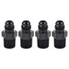 Picture of EVIL ENERGY 6AN Male Flare to 3/8" NPT Pipe Fitting Adapter Aluminum Straight Black 4PCS