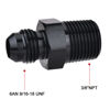 Picture of EVIL ENERGY 6AN Male Flare to 3/8" NPT Pipe Fitting Adapter Aluminum Straight Black 4PCS