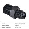 Picture of EVIL ENERGY 6AN Male Flare to 3/8" NPT Pipe Fitting Adapter Aluminum Straight Black 4PCS