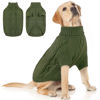 Picture of Queenmore Dog Sweater for Large Size Dog,Pitbull Dog Sweater,XXL Dog Sweater for Labrador Retriever,Cold Weather Warm Knitted Pet Sweatershirt for Boy Girl Dogs (Army Green,2XL)