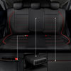 Picture of CAR PASS Leather Back Seat Cover,Piping Waterproof Bench Seat Cover, Rear Seat Cover Universal Fit for Cars Sedans SUVs Truck 95% Automotive Interior Backseat Car Covers (Rear,Black and Red)