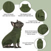 Picture of Queenmore Small Dog Pullover Sweater, Cold Weather Cable Knitwear, Classic Turtleneck Thick Warm Clothes for Chihuahua, Bulldog, Dachshund, Pug (Army Green, X-Large)