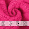 Picture of Queenmore Small Dog Pullover Sweater, Cold Weather Cable Knitwear, Classic Turtleneck Thick Warm Clothes for Chihuahua, Bulldog, Dachshund, Pug (Fuchsia, Medium)
