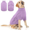 Picture of Queenmore Dog Sweater for Large Size Dog,Pitbull Dog Sweater,XXL Dog Sweater for Labrador Retriever,Cold Weather Warm Knitted Pet Sweatershirt for Boy Girl Dogs (Lilac,2XL)