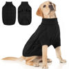 Picture of Queenmore Dog Sweater Large Size,Warm Dog Sweaters for Large Dogs,Chunky Knitted Dog Sweater for Extra Large Dogs Boy Girl, Big Doggie Turtleneck Winter Outfit (Black,2XL)