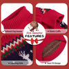Picture of Queenmore Christmas Dog Sweater,Knitted Pullover Christmas Clothes for Dogs,Turtleneck Dog Christmas Outfit, Warm Dog Sweaters for Small Dogs Boys or Girls M