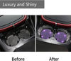 Picture of 2pcs Bling Car Cup Holder Coaster, 2.75 inch Anti-Slip Shockproof Universal Fashion Vehicle Car Coasters Insert Bling Rhinestone Auto Automotive Interior Accessories for Women (2 pcs, Purple Violet)