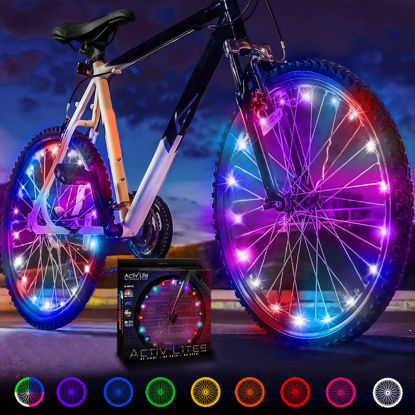 Picture of Activ Life Bike Lights for Night Riding (2 Wheel) Bicycle Lights Front and Rear Mens Bicycle Accessories Gifts for Men Who Have Everything Christmas Stocking Stuffers