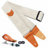 Picture of Nefelibata Guitar Strap, Soft Cashmere-containing Fabric Full Grain Leather End Guitar Straps for Bass, Electric and Acoustic Guitars, Button, Locks and Guitar Picks
