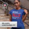 Picture of Team Fan Apparel NFL Gameday Women's Relaxed Fit T-Shirt - Rib Neck Contour - Tagless Short Sleeve Tee - Stay Cool & Stylish (Buffalo Bills - Blue, Womens Medium)