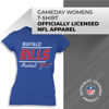 Picture of Team Fan Apparel NFL Gameday Women's Relaxed Fit T-Shirt - Rib Neck Contour - Tagless Short Sleeve Tee - Stay Cool & Stylish (Buffalo Bills - Blue, Womens Medium)