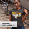 Picture of Team Fan Apparel NFL Women's Team Block Charcoal Tagless T-Shirt - Cotton Blend - Rock Game Day with Perfect Comfort & Style (Pittsburgh Steelers - Black, Womens XX-Large)