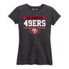 Picture of Team Fan Apparel NFL Women's Team Block Charcoal Tagless T-Shirt - Cotton Blend - Rock Game Day with Perfect Comfort & Style (San Francisco 49ers - Black, Womens X-Large)