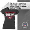 Picture of Team Fan Apparel NFL Women's Team Block Charcoal Tagless T-Shirt - Cotton Blend - Rock Game Day with Perfect Comfort & Style (San Francisco 49ers - Black, Womens X-Large)