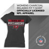 Picture of Team Fan Apparel NFL Women's Team Block Charcoal Tagless T-Shirt - Cotton Blend - Rock Game Day with Perfect Comfort & Style (Tampa Bay Buccaneers - Black, Womens Large)