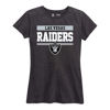 Picture of Team Fan Apparel NFL Women's Team Block Charcoal Tagless T-Shirt - Cotton Blend - Rock Game Day with Perfect Comfort & Style (Las Vegas Raiders - Black, Womens Large)