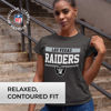 Picture of Team Fan Apparel NFL Women's Team Block Charcoal Tagless T-Shirt - Cotton Blend - Rock Game Day with Perfect Comfort & Style (Las Vegas Raiders - Black, Womens Large)