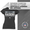 Picture of Team Fan Apparel NFL Women's Team Block Charcoal Tagless T-Shirt - Cotton Blend - Rock Game Day with Perfect Comfort & Style (Las Vegas Raiders - Black, Womens Large)