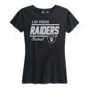 Picture of Team Fan Apparel NFL Gameday Women's Relaxed Fit T-Shirt - Rib Neck Contour - Tagless Short Sleeve Tee - Stay Cool & Stylish (Las Vegas Raiders - Black, Womens Large)